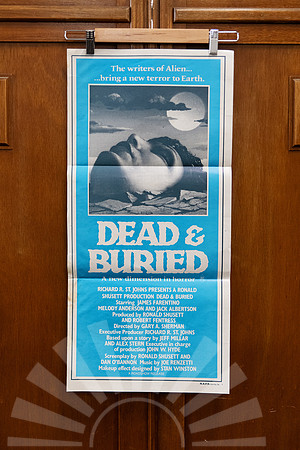 1981 Australian daybill poster for “Dead & Buried,” a cult horror film known for eerie small-town mystery and resurrection themes.