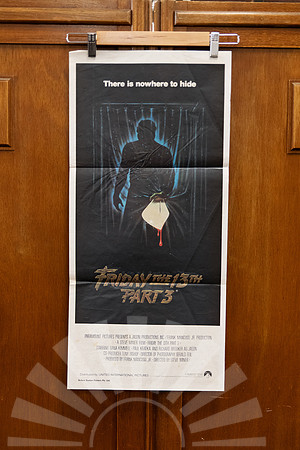 Original 1982 Australian daybill poster for “Friday the 13th Part 3,” featuring Jason Voorhees’ first hockey mask appearance.