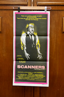 Vintage Australian daybill poster for David Cronenberg’s “Scanners” (1981), famous for its psychic horror and shocking effects.