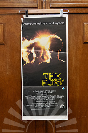Vintage Australian daybill for Brian De Palma’s “The Fury” (1978), a psychic horror thriller with glowing poster design.