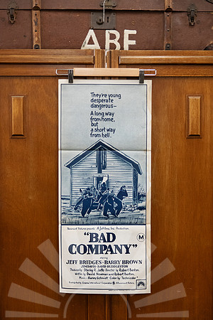 Original Australian daybill movie poster for Bad Company (1972), starring Jeff Bridges and Barry Brown.
