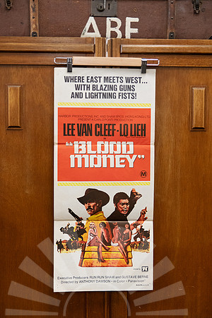 Original Australian daybill movie poster for Blood Money, starring Lee Van Cleef and Lo Lieh in a Western and martial arts crossover.
