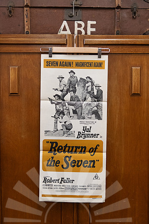 Original Australian daybill movie poster for Return of the Seven (1966), starring Yul Brynner and Robert Fuller.