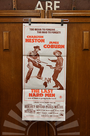 Original Australian daybill movie poster for The Last Hard Men (1976), starring Charlton Heston and James Coburn.