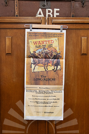 Original Australian daybill movie poster for Walter Hill’s The Long Riders (1980), featuring members of the Carradine, Keach, Quaid and Guest families.