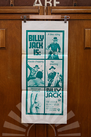Original Australian daybill movie poster for Billy Jack (1971), starring Tom Laughlin, with distinctive teal illustrated artwork.