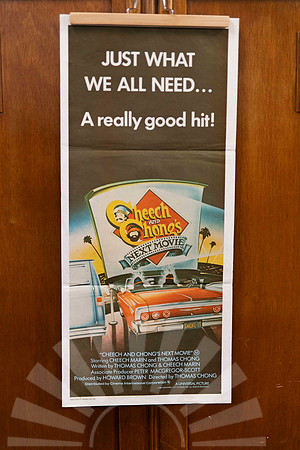 Original vintage Cheech and Chong’s Next Movie Australian movie poster featuring humorous advertising-style artwork.