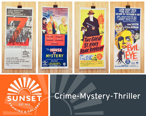 original Crime-Mystery-Thriller movie posters for sale - genres