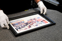 Professionally reframed vintage print in a new black and gold frame designed to reflect the style and character of its original framing in Port Macquarie.