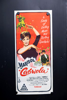 Original 1965 Cabriola Australian daybill movie poster featuring Marisol with colourful red illustrated Spanish dancing and horseback artwork.