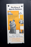 Original 1972 The King of Marvin Gardens Australian daybill movie poster featuring Jack Nicholson, Bruce Dern and Ellen Burstyn in orange and black graphic artwork.