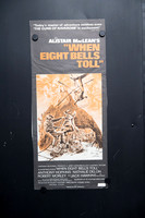 Original 1971 When Eight Bells Toll Australian daybill movie poster featuring Anthony Hopkins with orange and black helicopter, rope ladder and maritime action artwork.