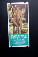 Original 1982 Australian Daybill movie poster for Paradise starring Phoebe Cates and Willie Aames, featuring photographic tropical waterfall artwork and turquoise Australian Hoyts title panel.