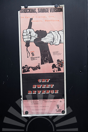 Original Australian Daybill movie poster for Cry Sweet Revenge, the 1965 film adaptation of Uncle Tom's Cabin starring John Kitzmiller and Herbert Lom, featuring striking pink, black and red whip artw