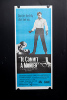 Original 1967 Australian Daybill movie poster for To Commit a Murder starring Louis Jourdan and Senta Berger, featuring turquoise black and white 1960s spy thriller artwork.