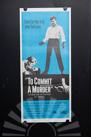 Original 1967 Australian Daybill movie poster for To Commit a Murder starring Louis Jourdan and Senta Berger, featuring turquoise black and white 1960s spy thriller artwork.