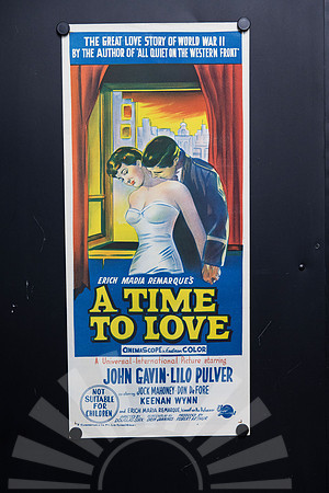 Original 1958 Australian Daybill for A Time to Love starring John Gavin and Lilo Pulver, with colourful illustrated Douglas Sirk World War II romance artwork.