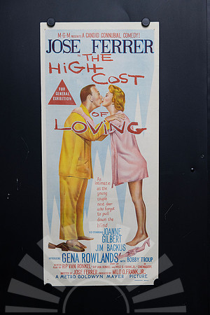 Original 1958 Australian Daybill for The High Cost of Loving starring José Ferrer and Gena Rowlands, featuring colourful illustrated 1950s MGM artwork.