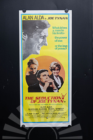 Original 1979 Australian Daybill for The Seduction of Joe Tynan starring Alan Alda, Barbara Harris and Meryl Streep, with colourful yellow political drama artwork.