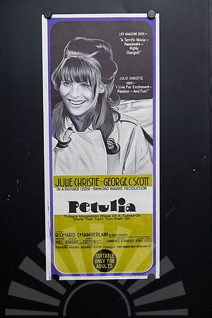 Original 1968 Australian Daybill for Petulia starring Julie Christie, George C. Scott and Richard Chamberlain, featuring large Julie Christie portrait artwork.
