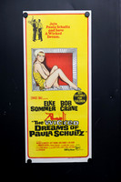 Original 1968 Australian Daybill for The Wicked Dreams of Paula Schultz starring Elke Sommer and Bob Crane, featuring bright yellow and red illustrated artwork.