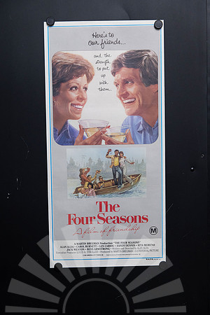 Original 1981 Australian Daybill for The Four Seasons starring Alan Alda and Carol Burnett, featuring illustrated friendship and boating artwork.