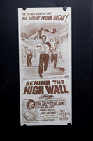 Original 1956 Australian Daybill for Behind the High Wall starring Tom Tully and Sylvia Sidney, featuring illustrated prison-break artwork.