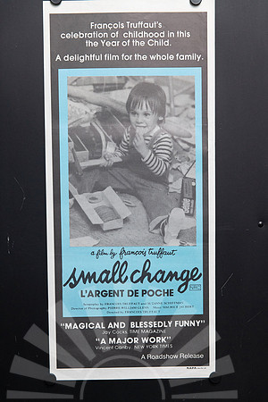 Original 1976 Australian Daybill for François Truffaut's Small Change, L’Argent de poche, featuring turquoise and black photographic artwork.