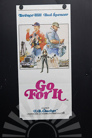 Original 1983 Australian Daybill for Go for It starring Terence Hill and Bud Spencer, featuring colourful Renato Casaro action artwork.