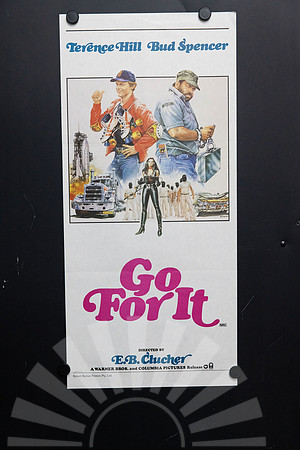 Original 1983 Australian Daybill for Go for It starring Terence Hill and Bud Spencer, featuring colourful Renato Casaro action artwork.