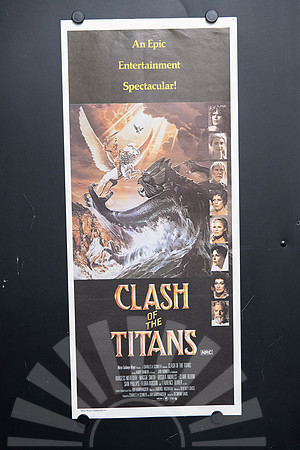 Original 1981 Australian Daybill for Clash of the Titans featuring Ray Harryhausen fantasy artwork with Perseus, Pegasus and the Kraken.