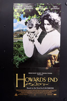 Howards End Australian Daybill combining a black-and-white couple in period dress, a colour country house and garden, smaller cast portraits and an ornate gold title.