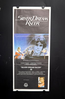 Original 1980 Australian Daybill poster for Silver Dream Racer, featuring David Essex, motorcycle racing imagery and the Silver Dream Racer bike.