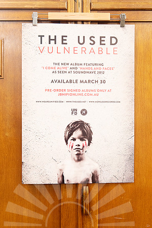 The Used Vulnerable - music poster for sale  - Batch 3