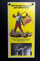 D.C. Cab Australian Daybill with Mr. T holding a yellow taxi door above illustrated taxis and characters, plus a black-and-white photograph of a female singer below.