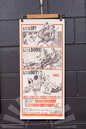 Sean Connery in Thunderball, original collectable movie poster, Port Macquarie