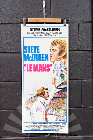Steve McQueen in "Le Mans", original collectable movie poster, Port Macquarie