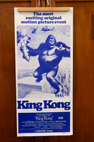 Original vintage King Kong Australian movie poster featuring classic blue and white King Kong giant ape artwork.