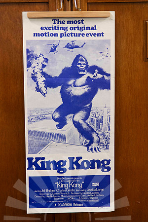 Original vintage King Kong Australian movie poster featuring classic blue and white King Kong giant ape artwork.