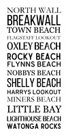 Bus Scroll Wall Art - Black on white - Port Macquarie Coastal Spots