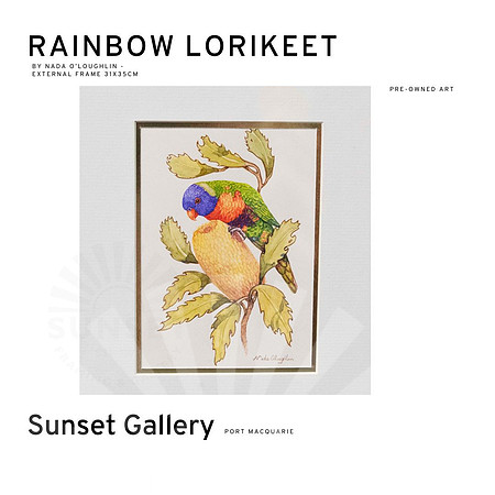 Rainbow Lorikeet by Nada O'Loughlin, art for sale at Sunset Gallery, Port Macquarie