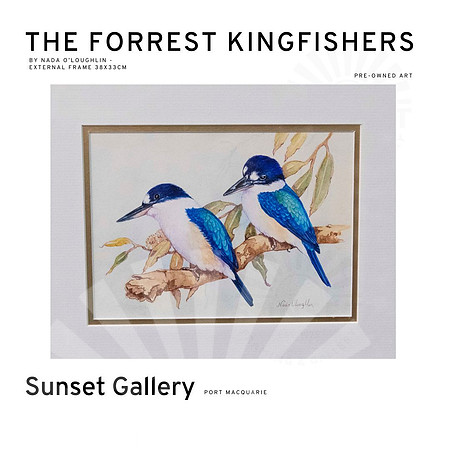 The Forrest Kingfishers by Nada O'Loughlin, art for sale at Sunset Gallery, Port Macquarie