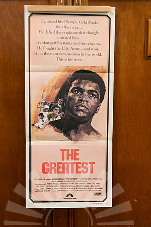 Original vintage The Greatest Australian movie poster featuring Muhammad Ali portrait artwork.