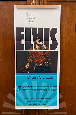 Original vintage Elvis That’s the Way It Is Australian movie poster featuring bold Elvis typography and concert imagery.