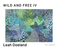 Abstract nature-inspired art print in blues and greens by Port Macquarie artist Leah Doeland, available in multiple sizes on fine art paper.